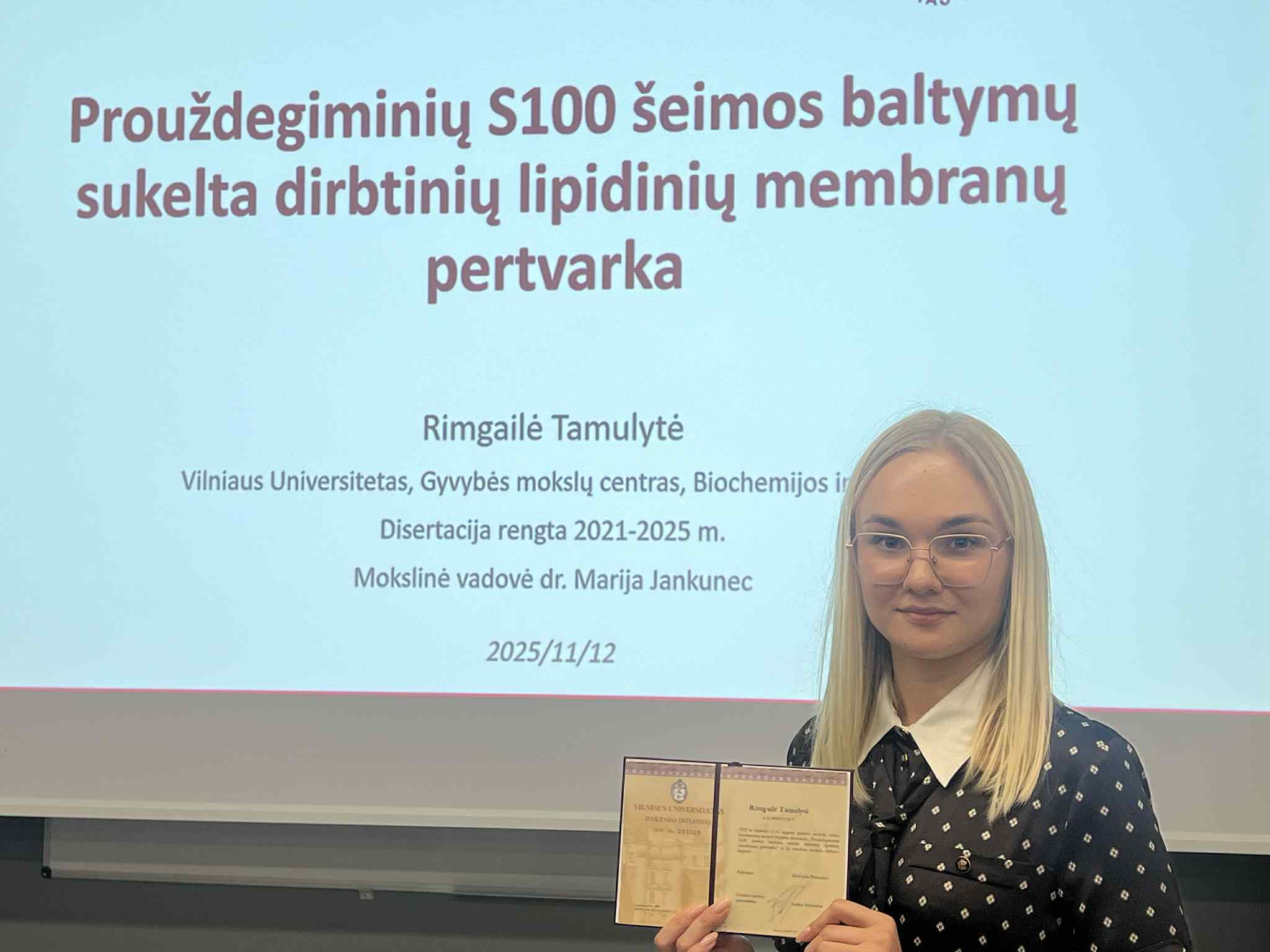 Rimgailė Tamulytė. Photo by VU LSC Rimgailė Tamulytė. Photo by VU LSC